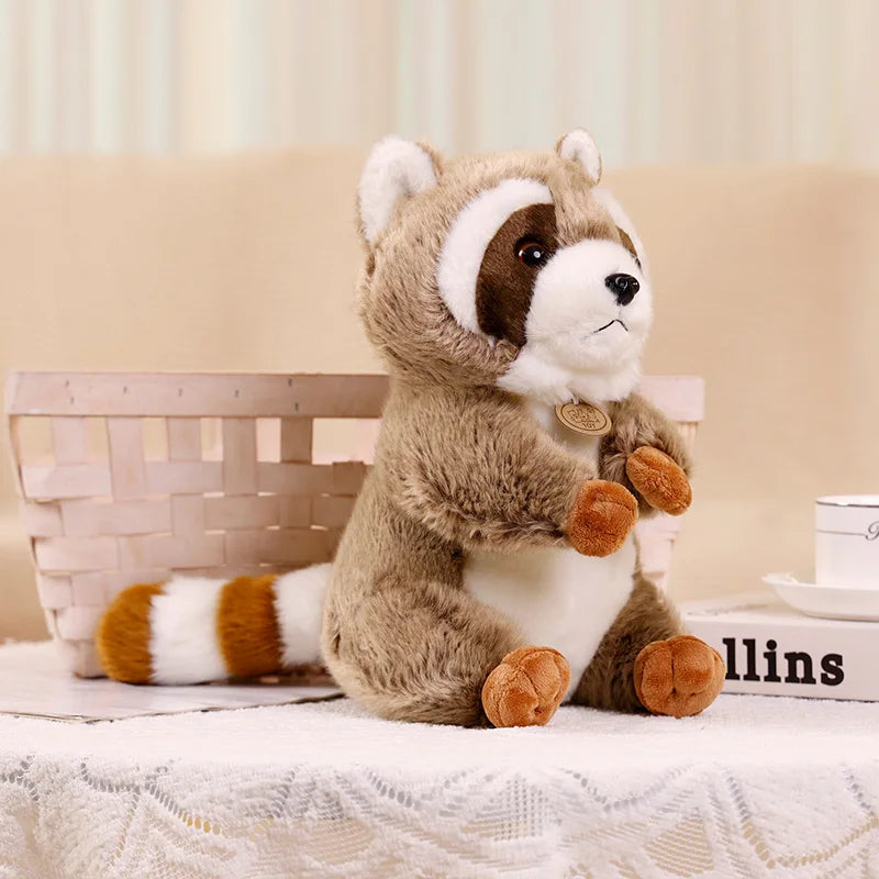 Adorbale Furry Hair Big Umbrella Tail Plush Toy Realistic Squirrel Cute Soft Stuffed Animals Doll Pillow For Girls Children Gift