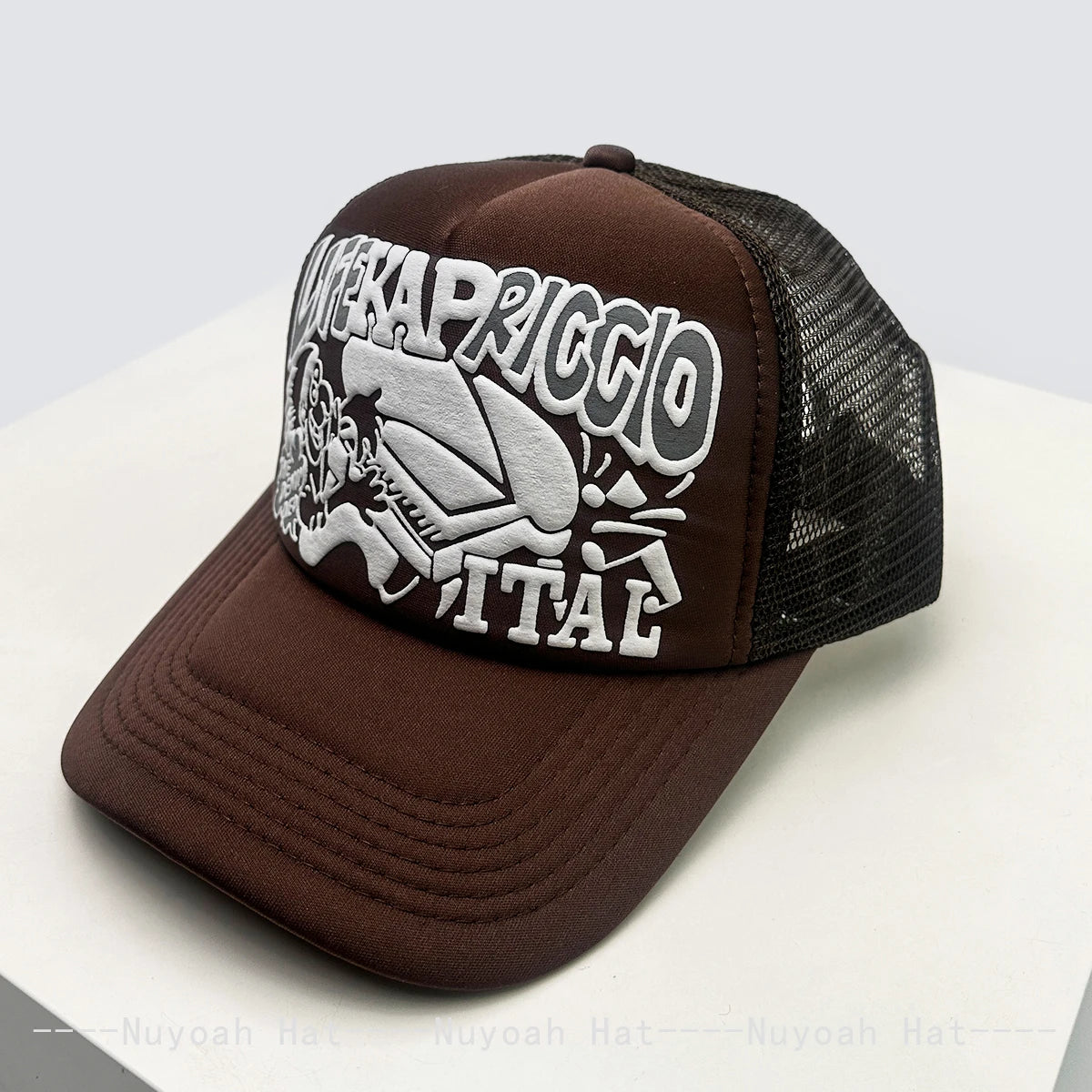 New Unisex Japanese 3D Printed Letter Baseball Hats Sunshade Personal Breathable Hip-hop Trucker Caps Color Block Versatile Mesh