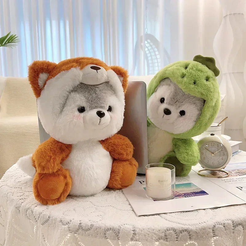 Cosplay Pink Pig Koala Dinosaur Fox Plushie Husky Plush Toy Girl Cuddly Baby Appease Doll Kids Birthday Christmas Gift