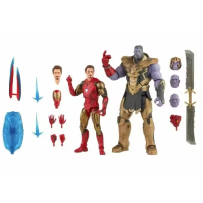 Original Hasbro Marvel Legends Series The Infinity Saga Iron Man 85 and Thanos Anime Figure Toys Collection Models