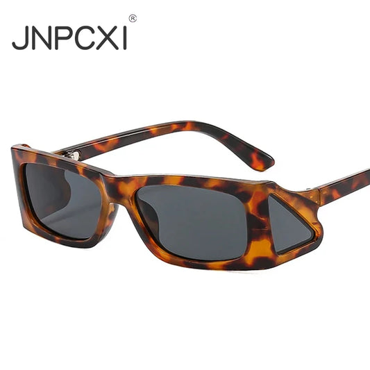 JNPCXI Fashion Unique Small Square Sunglasses Women Retro Brand Designer Men Trending Punk Sun Glasses UV400