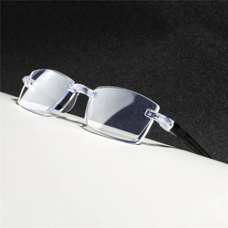 17pcs Anti-Blue Light Frameless Reading Glasses Fashionable Eyeglasses Simple Reading Glasses Unisex