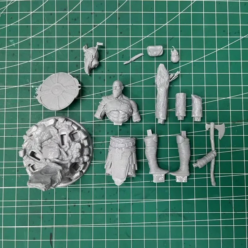 1/24 Model Kit old Warrior Diorama Toy Unassembled & Unpainted 3D Resin Figure