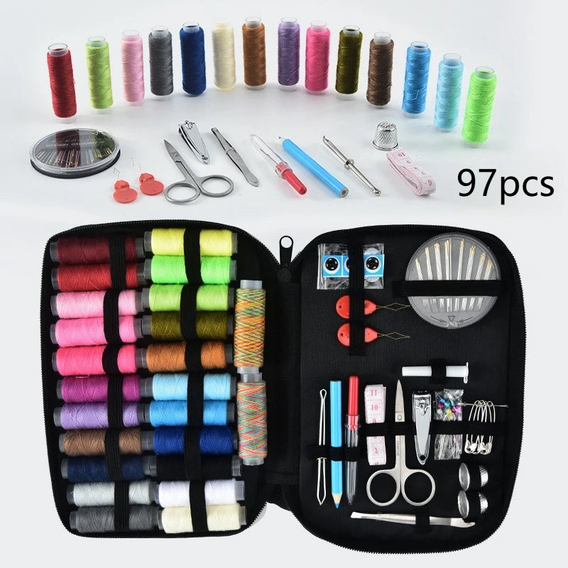 97pcs Sewing Kit with Sewing Supplies And Accessories - 24-Color Threads, Needle And Thread Kit Products for Emergency Repairs