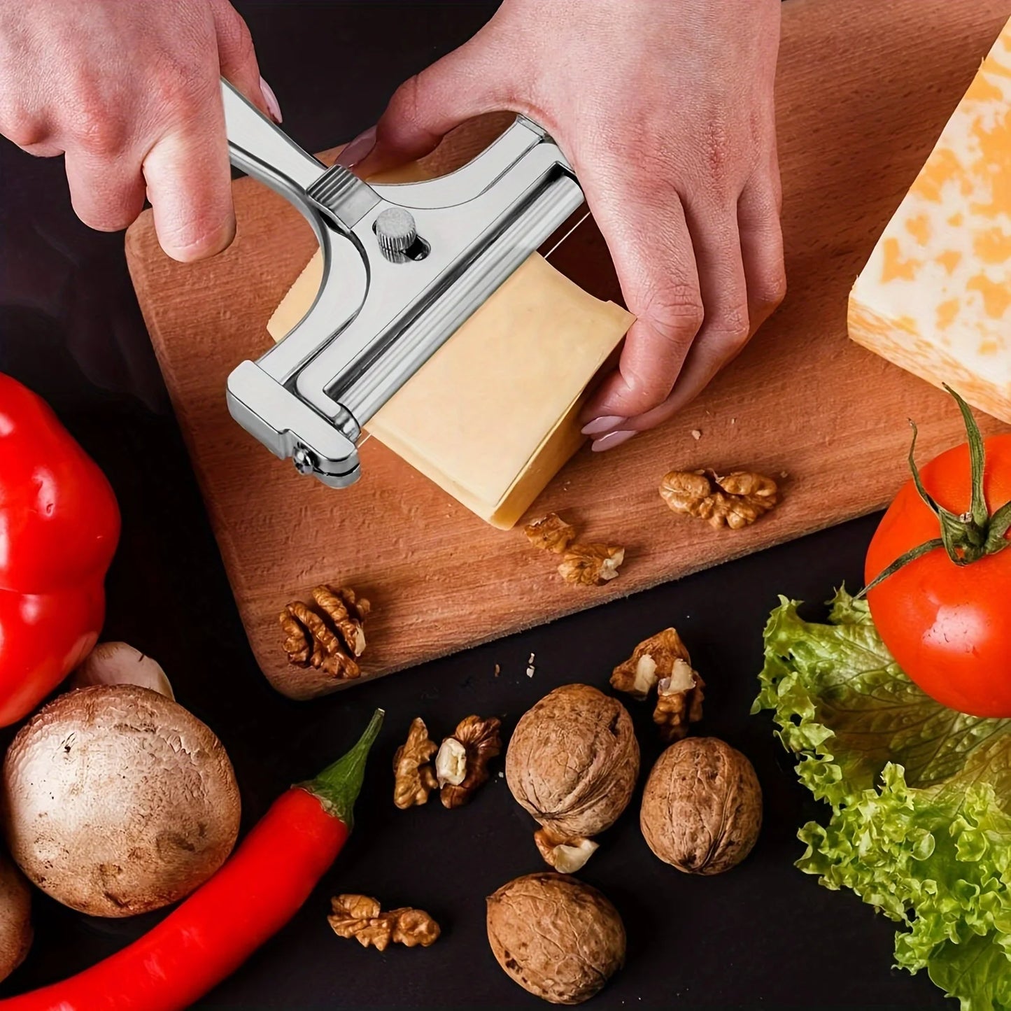 Adjustable Cheese Slicer Easily Cut Perfectly Thin Or Thick Slices, For Restaurant Use