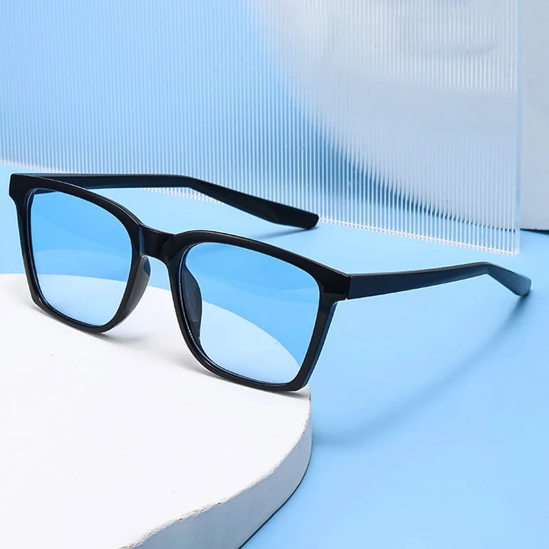 JNPCXI New Retro Rectangle Sunglasses Women Shades UV400 Fashion Rivets Men Punk Gradient Photochromic Color Sun Glasses