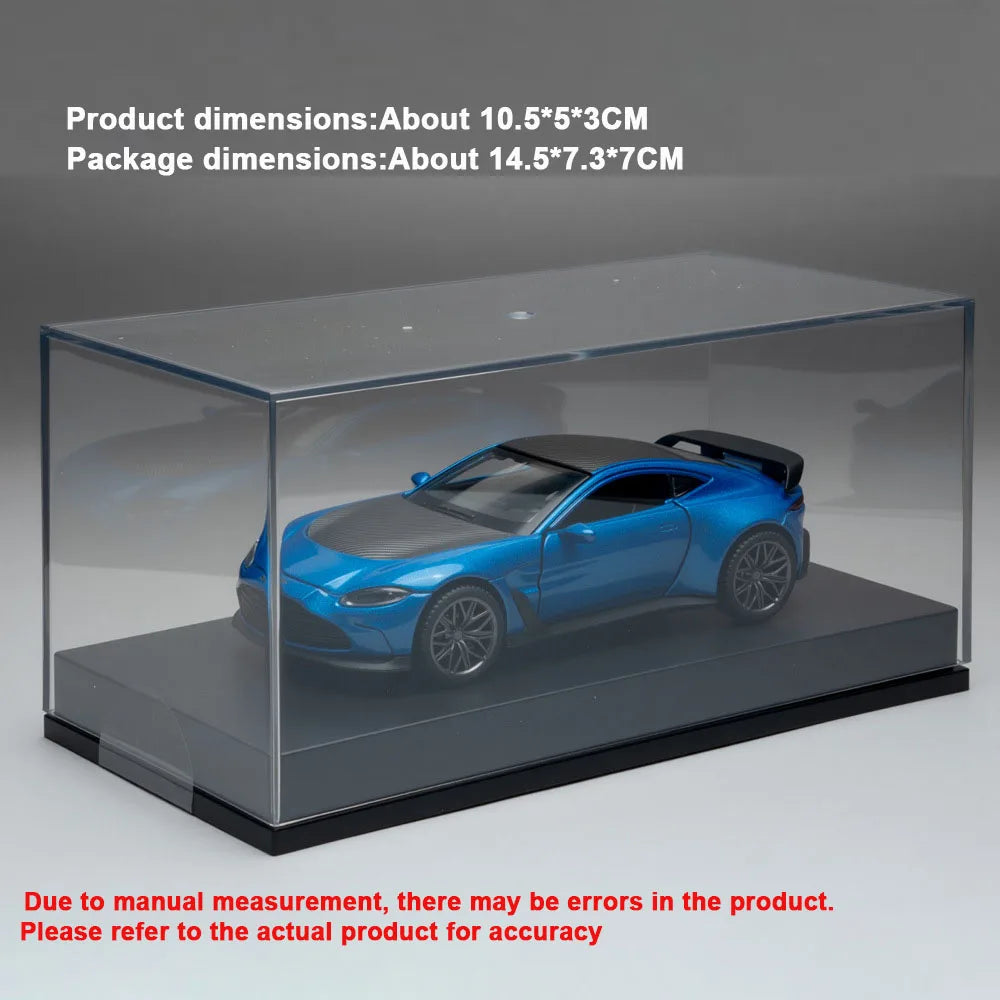 1:43 Scale Valkyrie V12 Miniature Model Alloy Diecast Car Toys Rubbre Tires Doors Opened Metal Body Vehice Gift with Acrylic Box