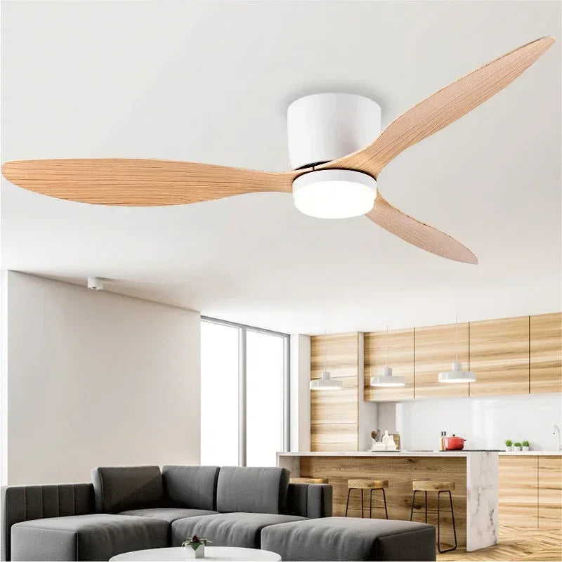 Modern LED Ceiling Fan Lights, Low Floor Decorative Light, Lighting Fans Control