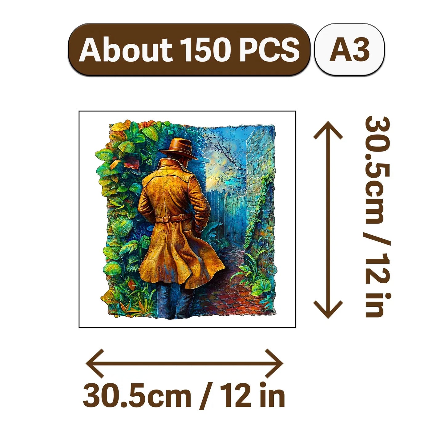 Retro Style Wooden Jigsaw Puzzle Wood Home Decor Painting Christmas and Halloween Gift Toy For Teen And Kid