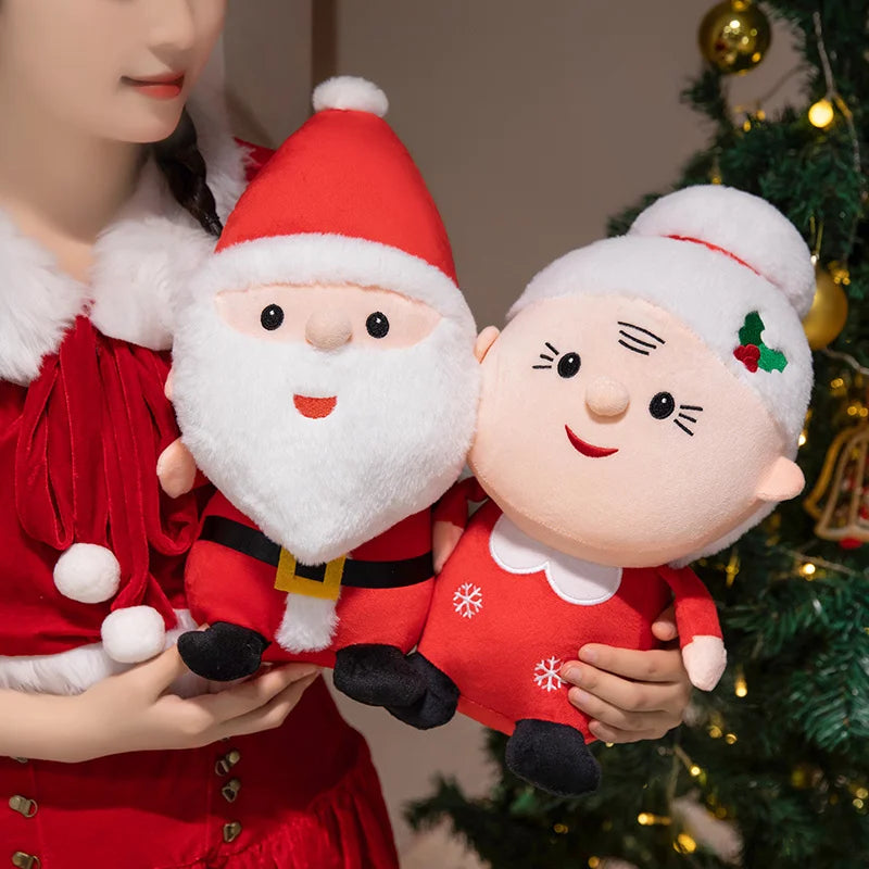 New Christmas Plush Toy Soft Pillows Cute Santa Claus Snowman Elk & Gingerbread Man Santa Claus hat Home Decor Kid Xmas Gift