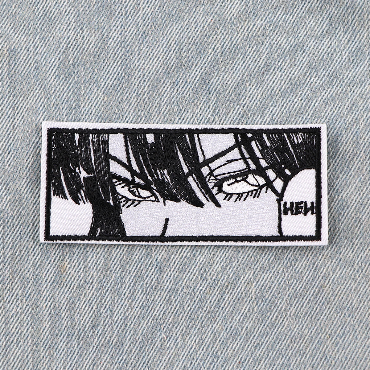 Manga Girl Embroidered Patches for Clothing Anime Eye Cool Patches on Clothes Stickers Iron on Patches Stripes Diy Appliques