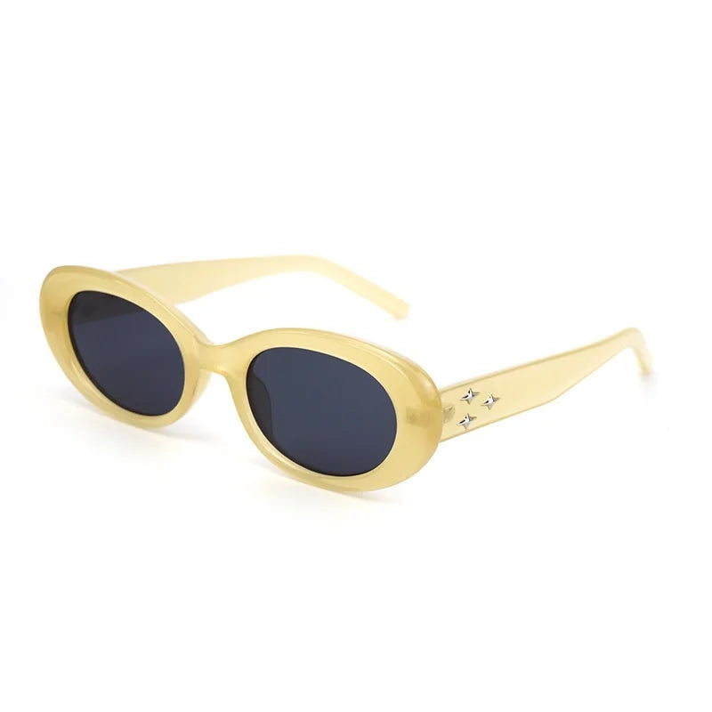 Fashion Small Frame Oval Sunglasses Retro Shading Sun Glasses for Women/Men