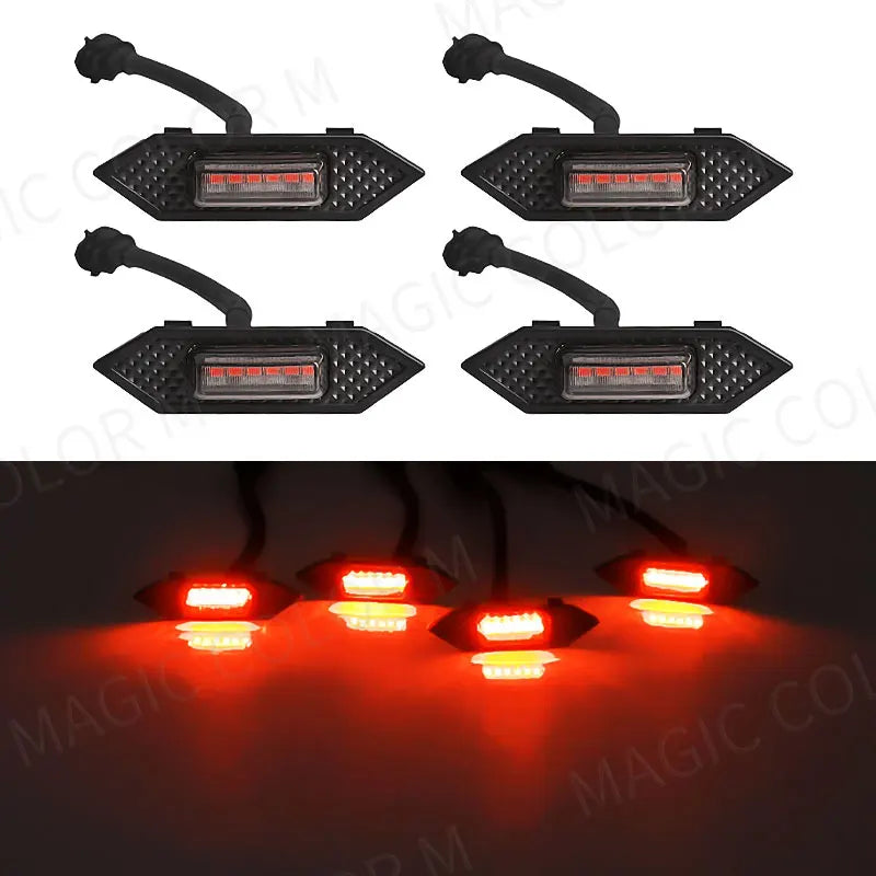 4PCS LED Grille Lights For Toyota RAV4 2019 2020 2021 2022 Front Grid Warning DRL Daytime Running Lamp Daylights Car Accessories