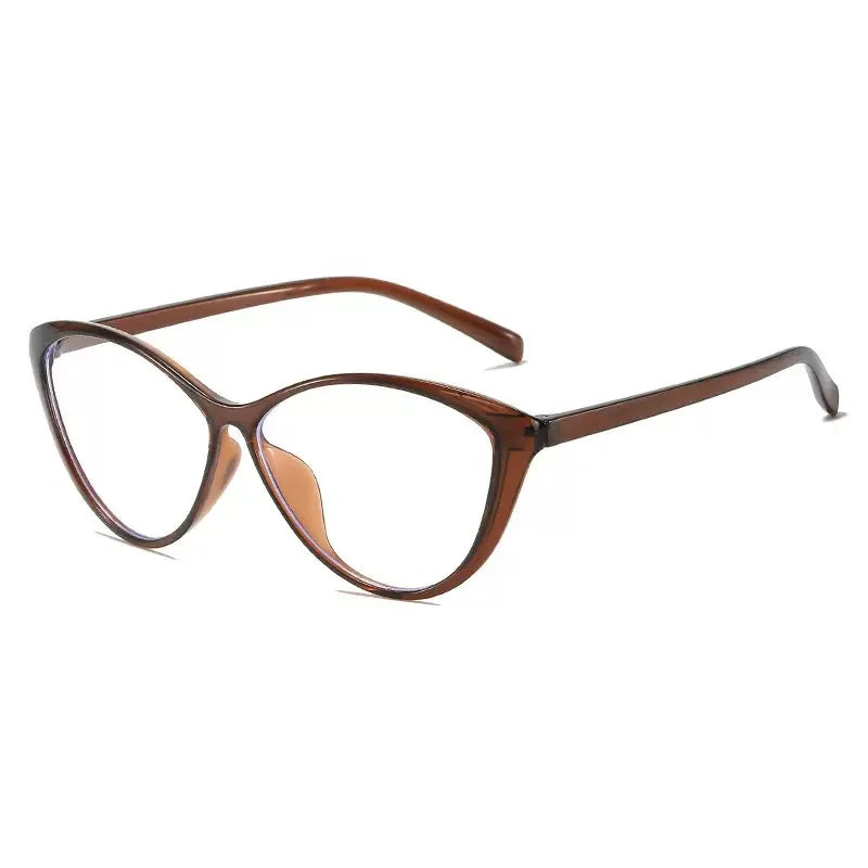 Cat Eye Fashion Glasses Transparent Lenses Women's Decorative Eyewear Stylish for Daily Wear