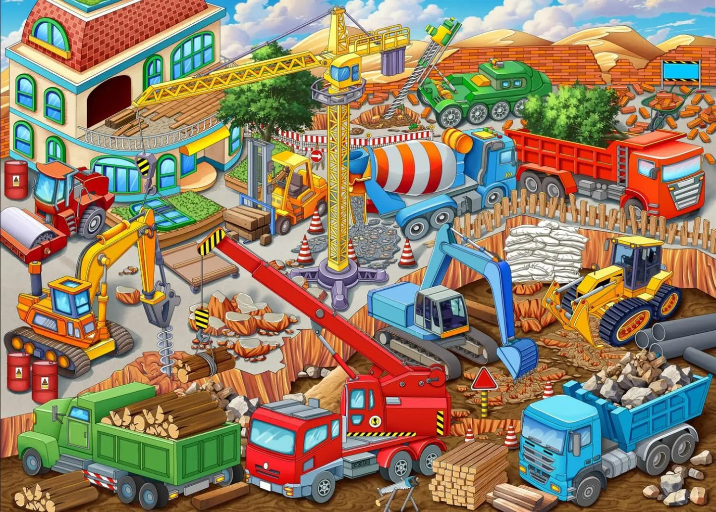 38x25 finished size Children's Paper Puzzle 100 Pieces Blue Card Animal Cartoon Puzzle Educational Toy Perfect Gift for Kids