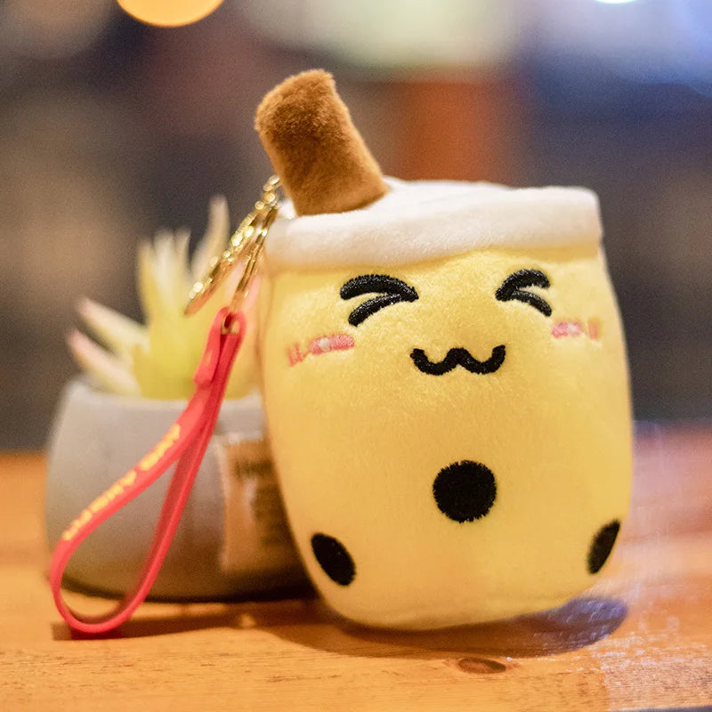 10CM Cute Small Mushroom Plush Toy Creative Stuffed Pendant Doll Red Mushroom Keychain For Kids Girls Holiday Gifts