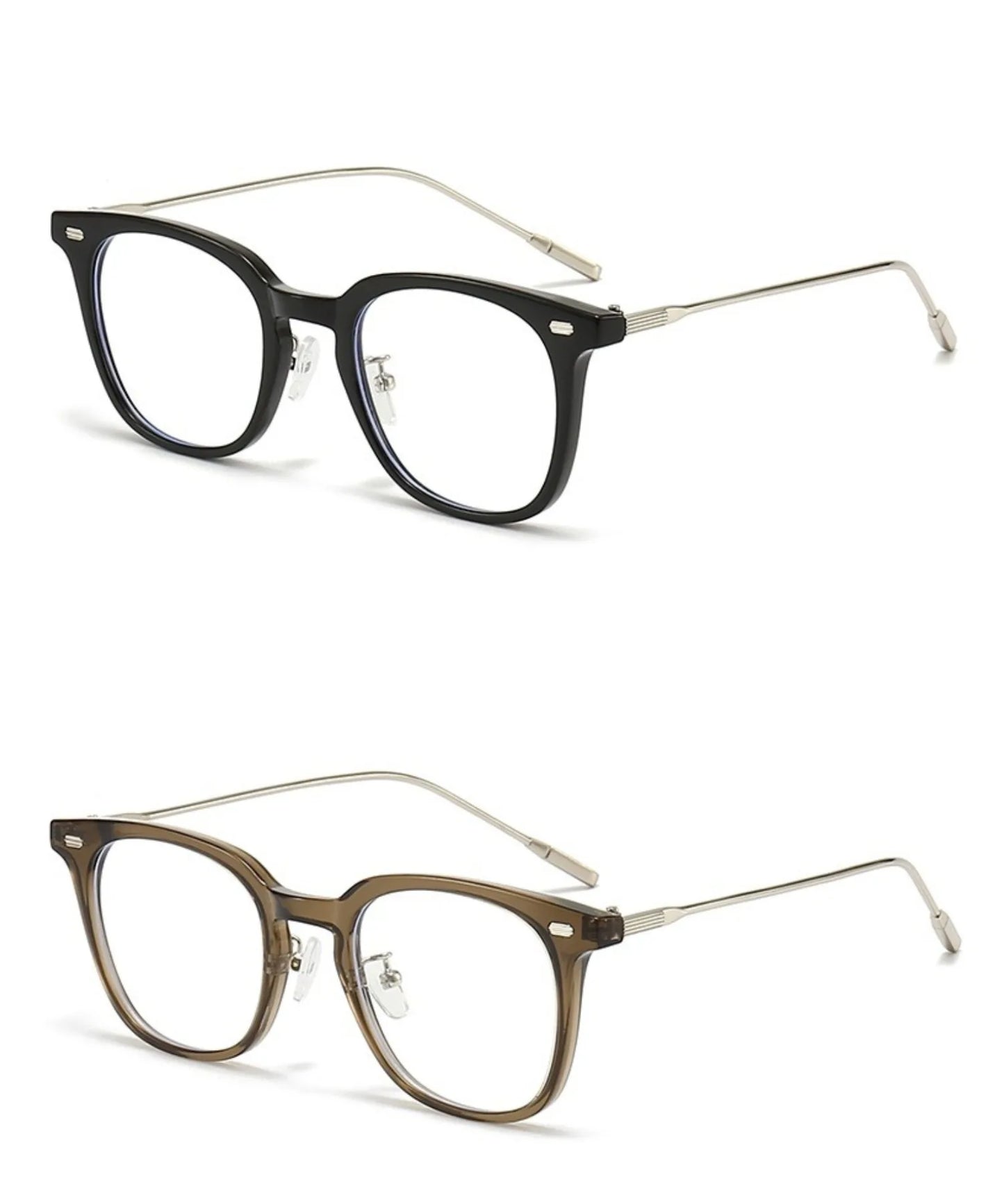Korean Fashion Glasses Brown Anti Blue Light Glasses Women's Clear Anti Radiation Filter Glasses
