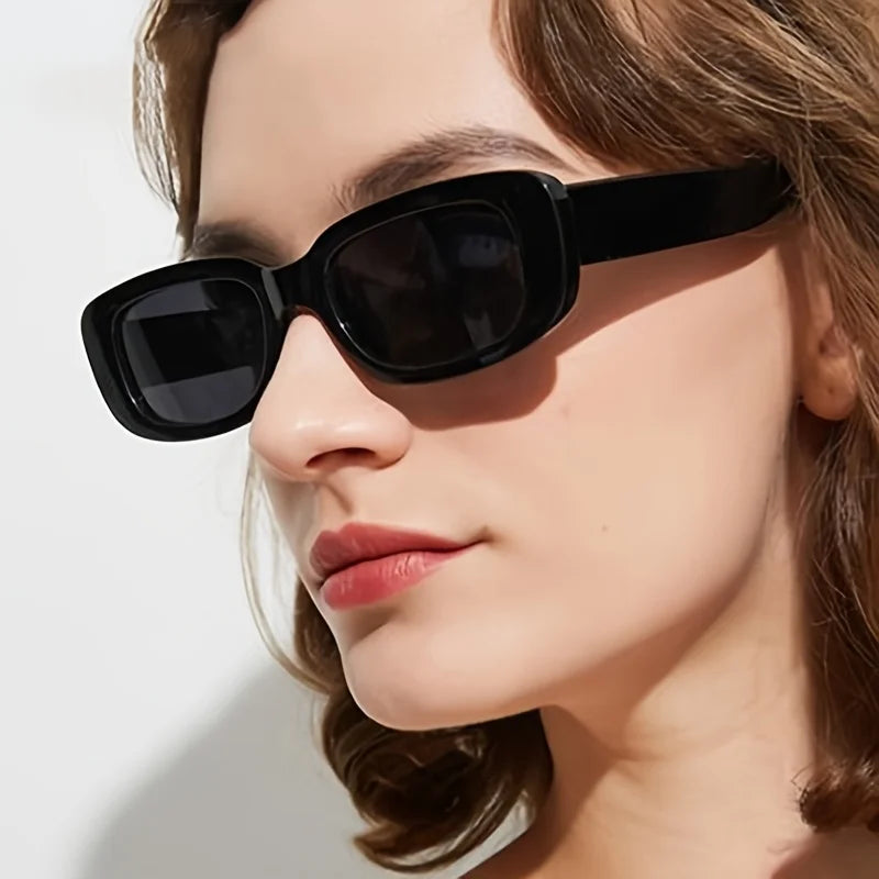 14 Piece Set of Retro Checkered Pattern Unisex Square Glasses Retro Driving Anti Glare Glasses, Suitable for Both Men and Women