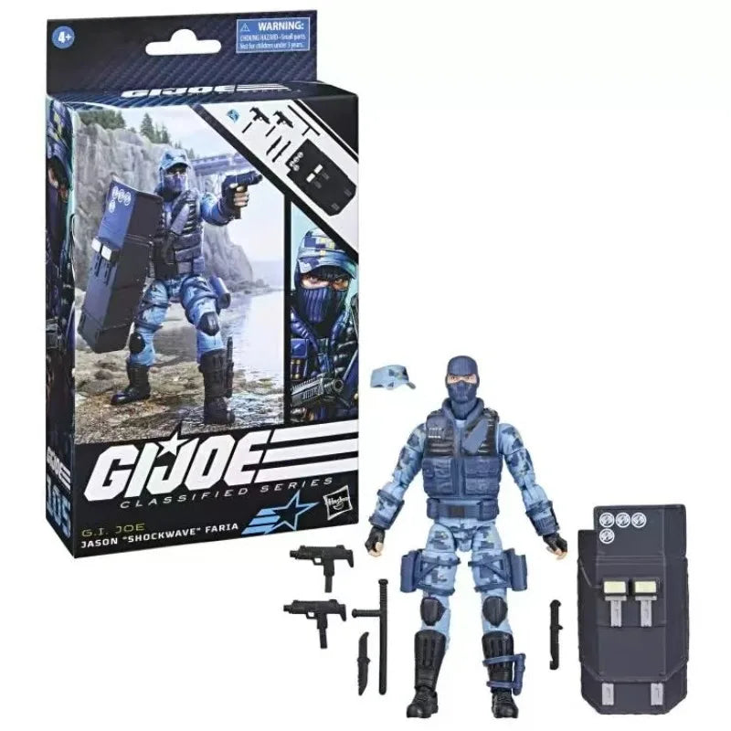 Original Hasbro G.I. Joe Classified Series 105 Jason Shockwave Faria Action Figure Collection Model Toys