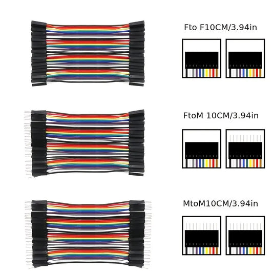 120PIN Cable Dupont Line 10cm Male to Male Female to Female Male to FeMale Jumper Dupont Wire Cable For PCB DIY KIT
