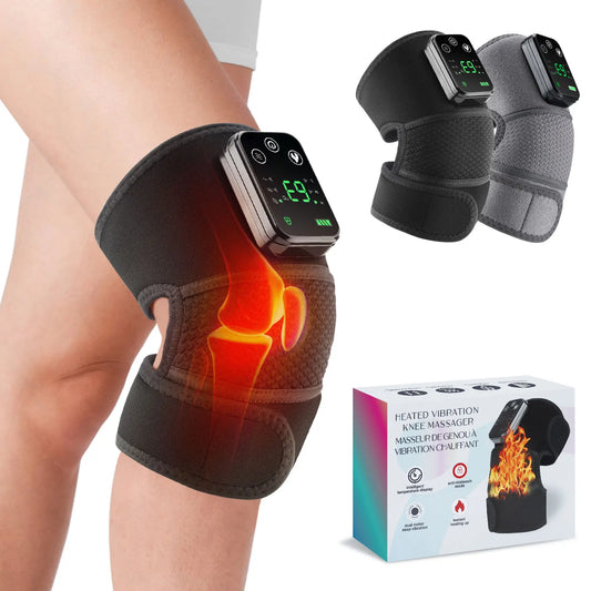 Eletric Knee Heating Massager 3 in 1 Elbow Shoulder Knee Pad Thermal Vibration Support Belt Muscle Relax 3-Speed Heated