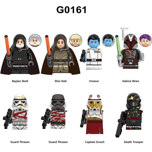 8pcs Anakin Darth Vader Obi-Wan Cal Kestis Jedi Star Wars Mini Man Figures M24