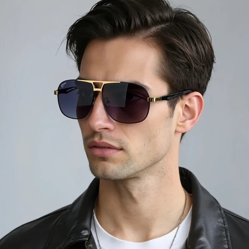 1pc Stylish Men'S Fashion Glasses Durable Metal Frame for Casual Wear Everyday Fashion Glasses Stylish Metallic Accents