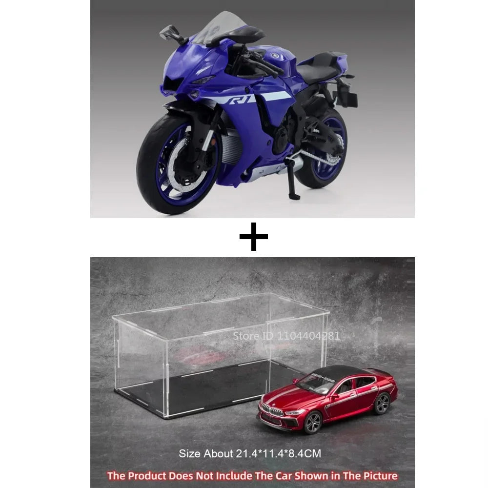 1:12 Scale Yamaha YZF-R1M Model Car Toy Racing Motorcycle Simulation Diecast Front Wheel Steering Toy Series Boy Gift Collection