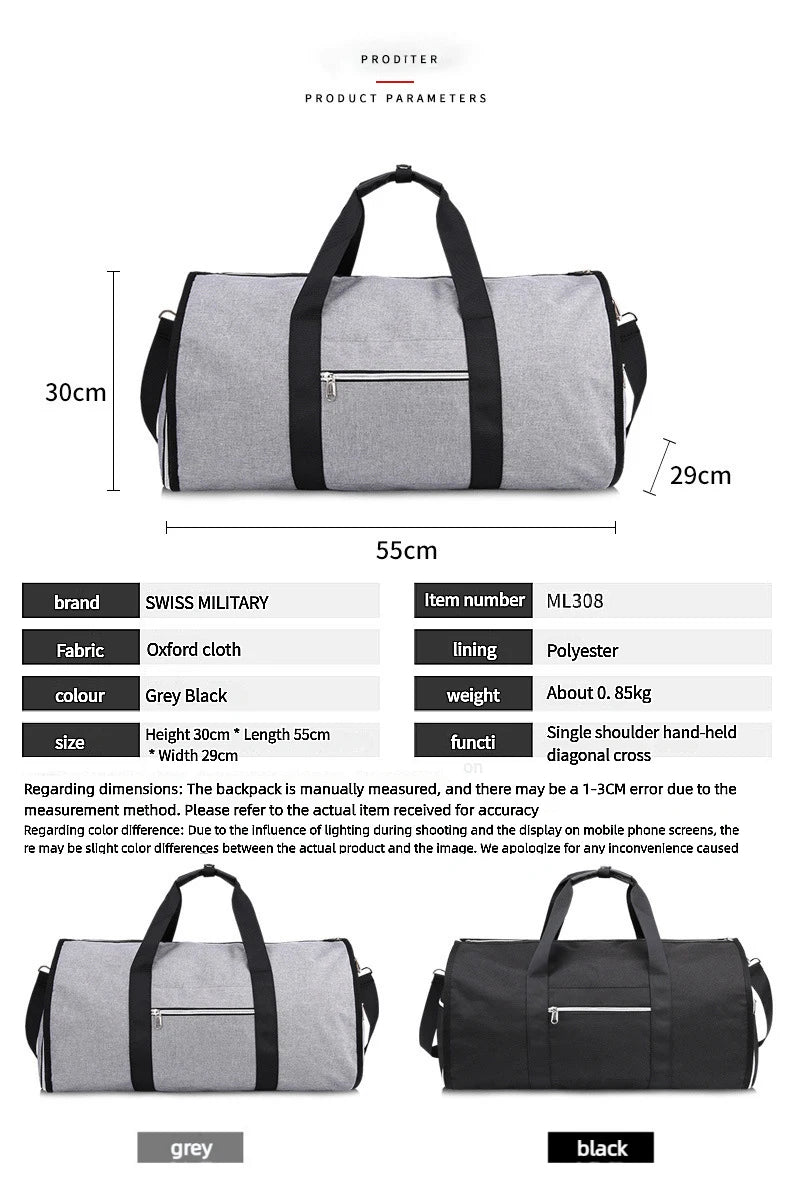 SWISS Handheld Vacay travel Suit Large Capacity Bag Multifunctional Travel Bag