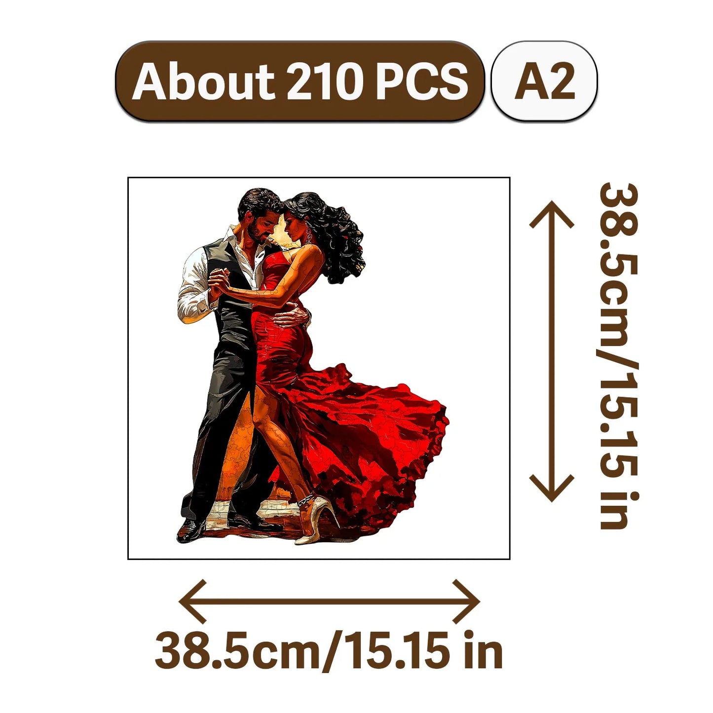 Cowboys and Dancers Wooden Jigsaw Puzzle Wood Home Decor Painting Christmas and Halloween Gift Toy for Teen and Kid