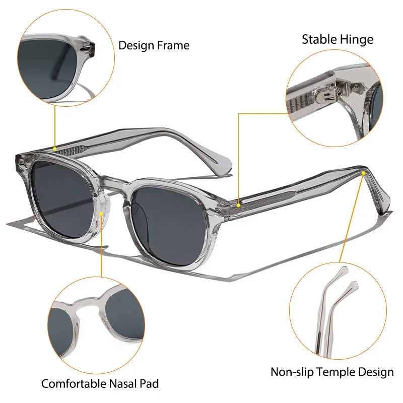 CATERSIDE Retro Small Frame Men's Prescription Sunglasses Punk Brand Design Sun Glasses Women's Party Travel Optical Eyeglasses