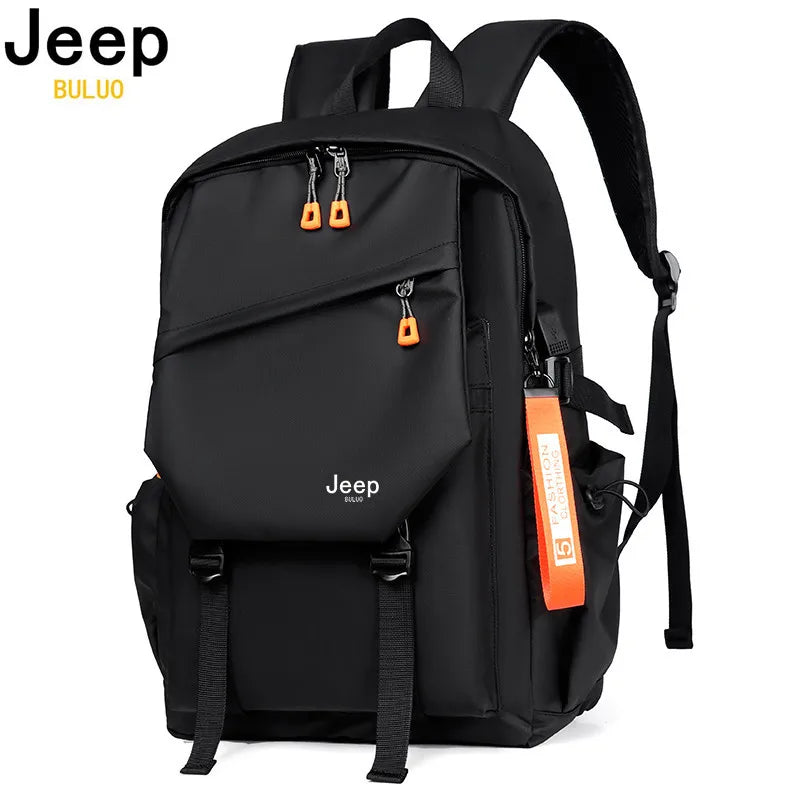 JEEP BULUO Bags 15" Laptop Backpacks Waterproof Nylon Shoulder Travel Backpack