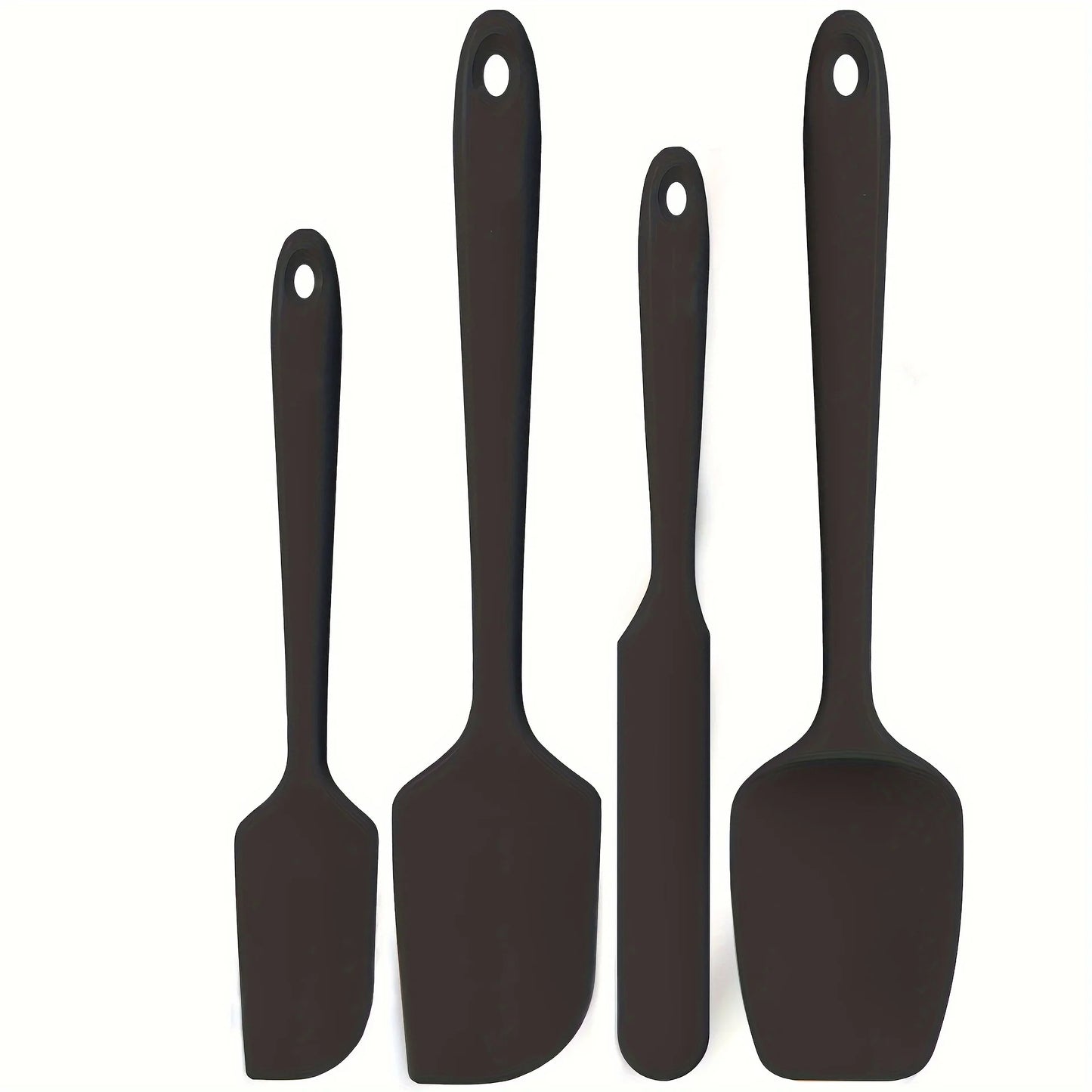 4pcs Heat Resistant Silicone Spatula Set - High-Temperature Flexible Kitchen Tools for Nonstick Cookware,Durable & Easy to Clean