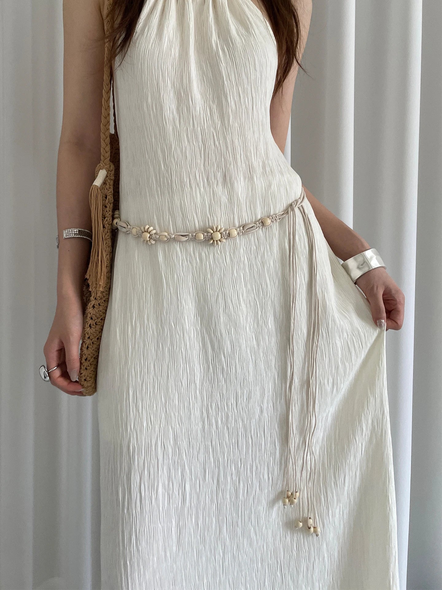 Bohème Ethnic Style Thin Waist Belt For Women Accessory Woven Decoration With A Dress Waist Chain For Summer Waist Rope Belt