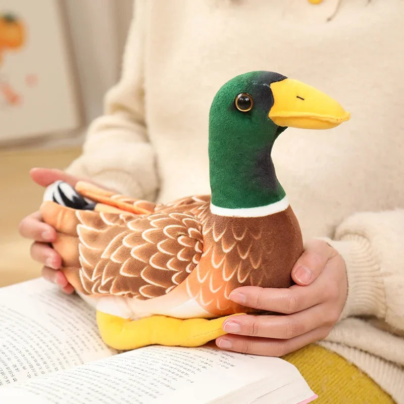 29cm Lifelike Green Swimming Wild Duck Plush Toy Simulation Animal Stuffed Doll Cute Children's room Decor Kids Birthday Gift