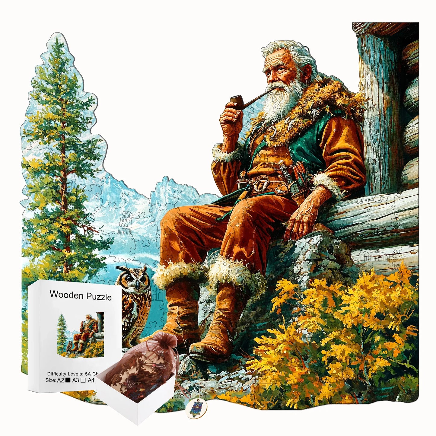 Humans Nature And Animals Wooden Jigsaw Puzzle Romantic Style Wooden Decor Christmas and Halloween Gift Toy for Teen and Kid