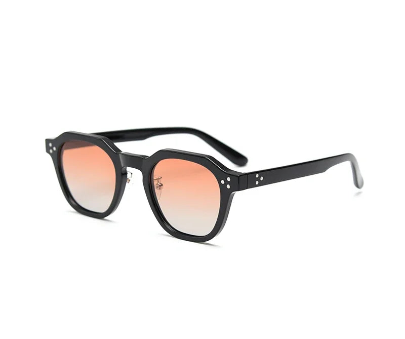 JNPCXI Retro Sun Glasses for Women TR90 Frame Polygon Polarized Sunglasses Uv400 Male Green Brown Lens