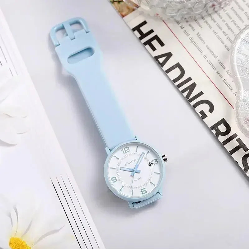 Simple Women Digital Waterproof Watch Calendar Silicone Tape Quartz Watch Student Girls Wristwatch Montre Femme Relogio Feminino