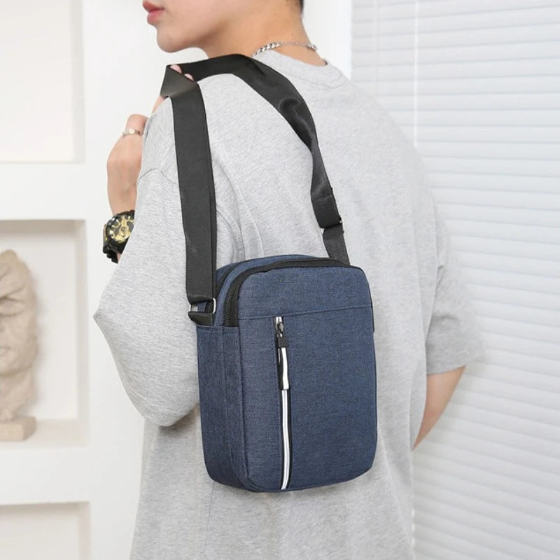 Large Capacity Crossbody Bag For Men Durable Casual Nylon Waterproof Handbag Messenger Bag Travel Male Fashion Shoulder Bag