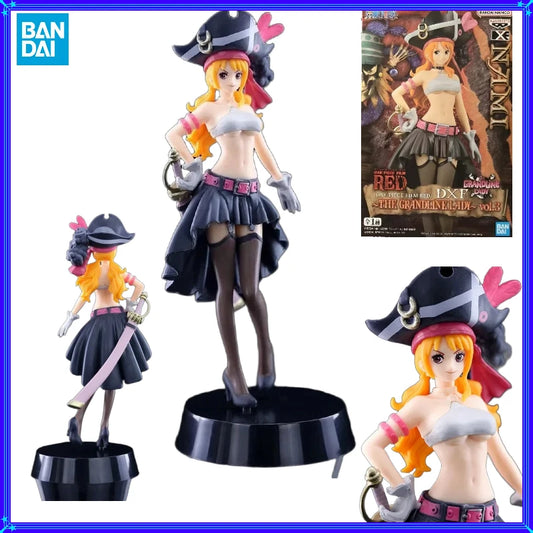 【IN STOCK】Original Banpresto DXF The Grandline Lady Film Red One Piece Nami Vol.3 17cm Figure Collectible Model Toy Gift