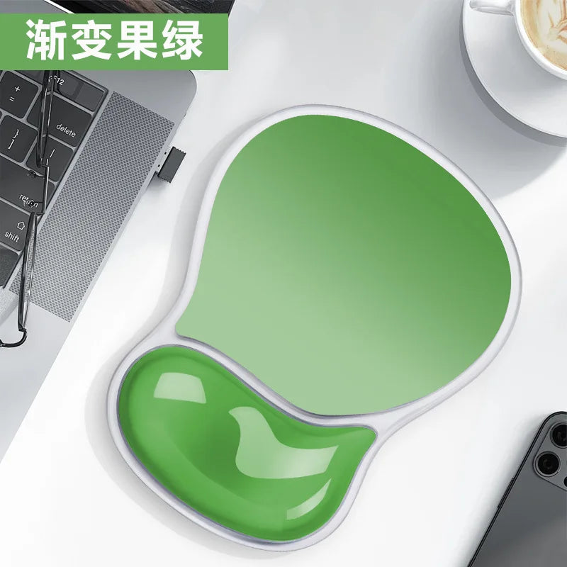 Gradient Color Mouse Pad Non-slip Wrist Support Ergonomic Mouse Pad with Wrist Rest Transparent Silicone wrist pad rest Mice Mat