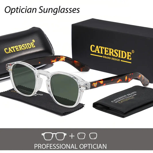 CATERSIDE Men's Optical Sunglasses Fashion Round Customized Prescription Sun Glasses Women's Party Travel Decoration Eyewear