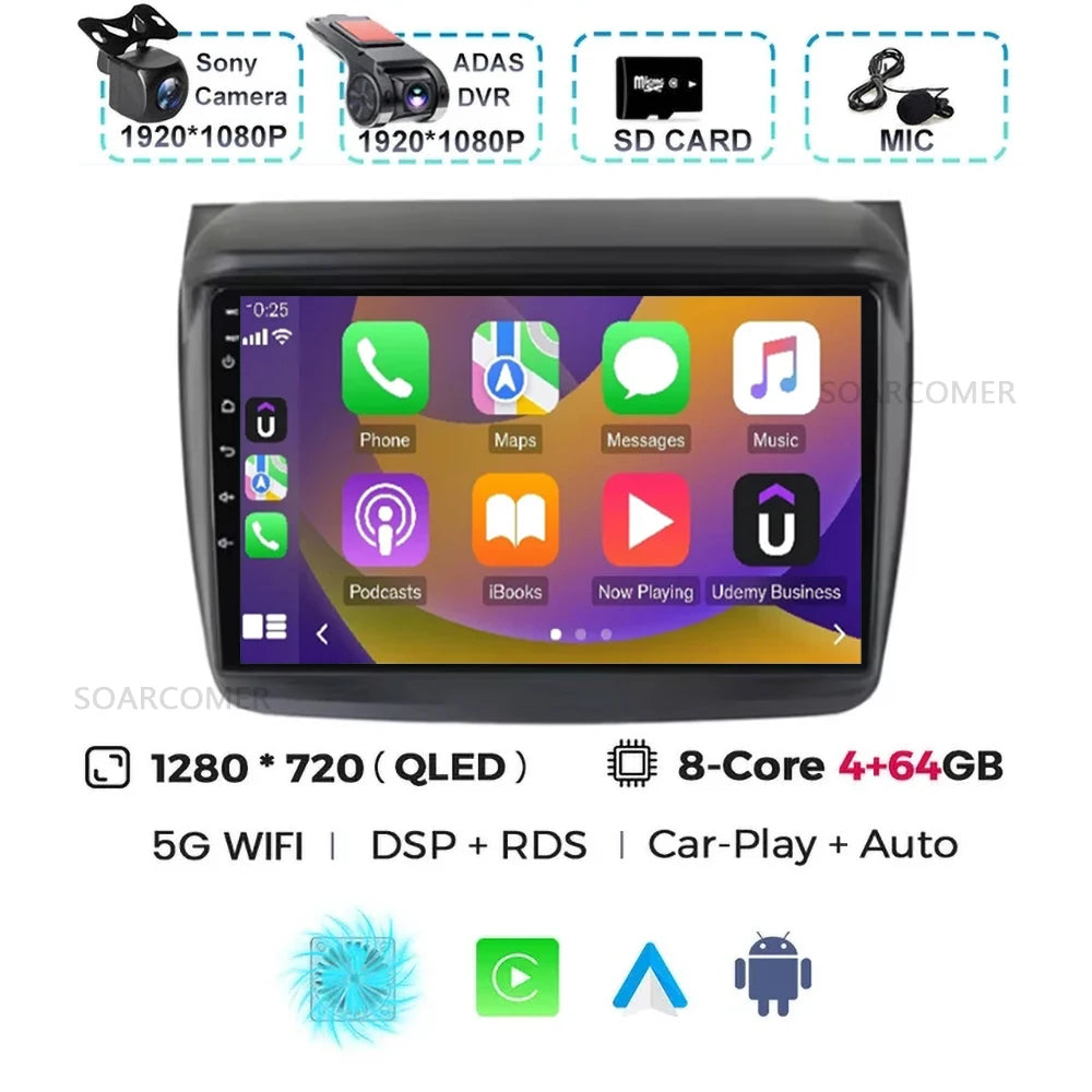Android 15 For Mitsubishi Pajero Sport 2 2008 - 2017 L200 Triton 2006 - 2014 Android Car Radio Multimedia Video Player stereo BT