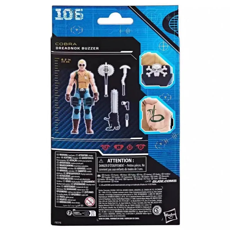 Original Hasbro G.I. Joe Classified Series 106 Cobra Dreadnok Buzzer Action Toy Figure Collection Ornaments