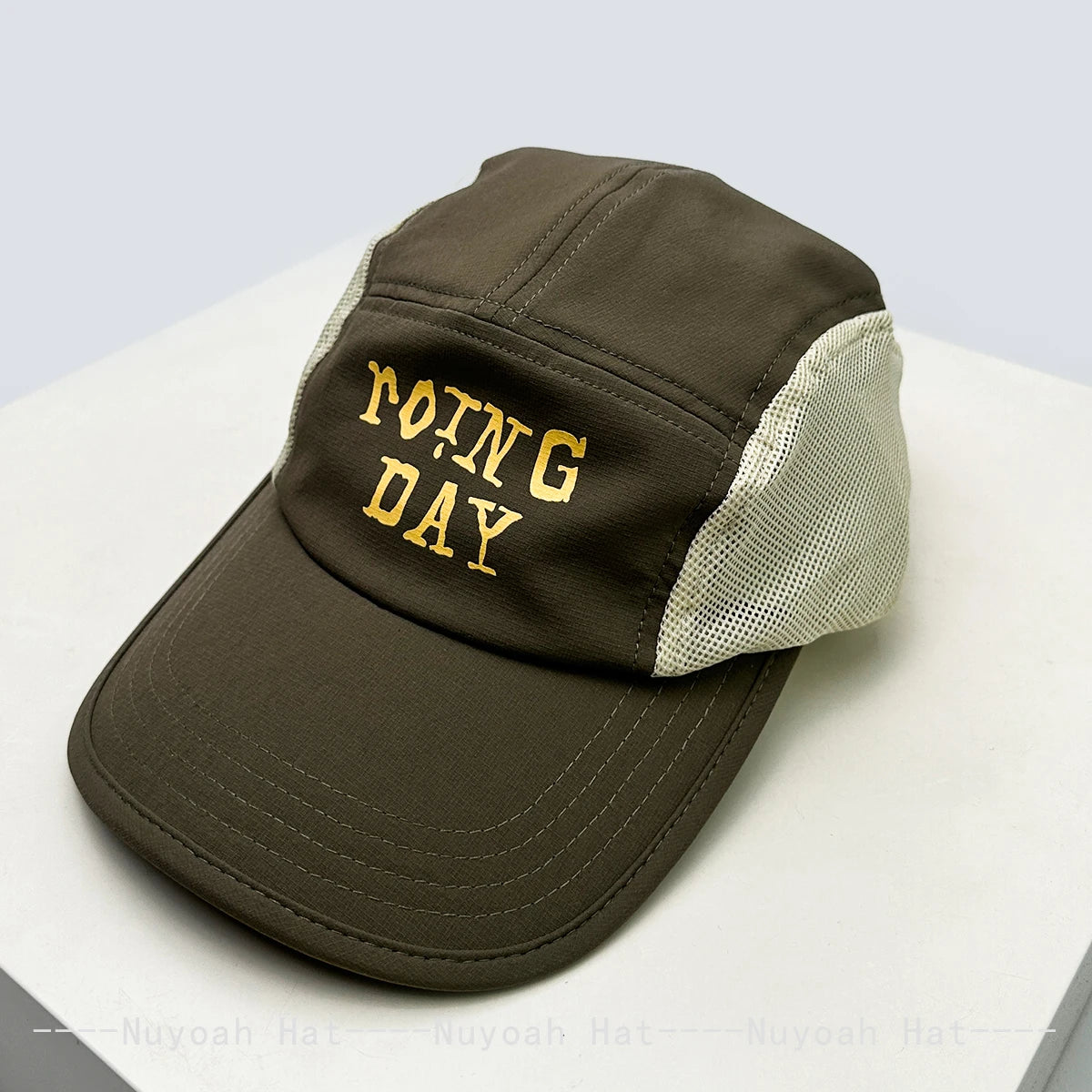 New Men Women Mesh Quick-dry Printed Letters Baseball Hats Sunshade Color Block Breathable Peaked Caps Versatile Fashion Travel