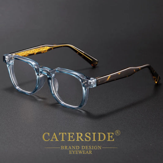 CATERSIDE Anti Blue Light Glasses for Men TR90 Frame High Quality Retro Square Computer Reading Glasses Women Optical Eyewear