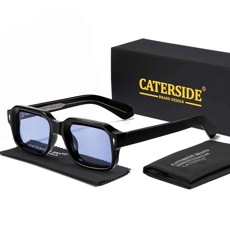 CATERSIDE Fashion Simple Men Sunglasses Roughly Framed Design Sun Glasses Women Outdoor Party Vacation Travel Driving Eyeglasses