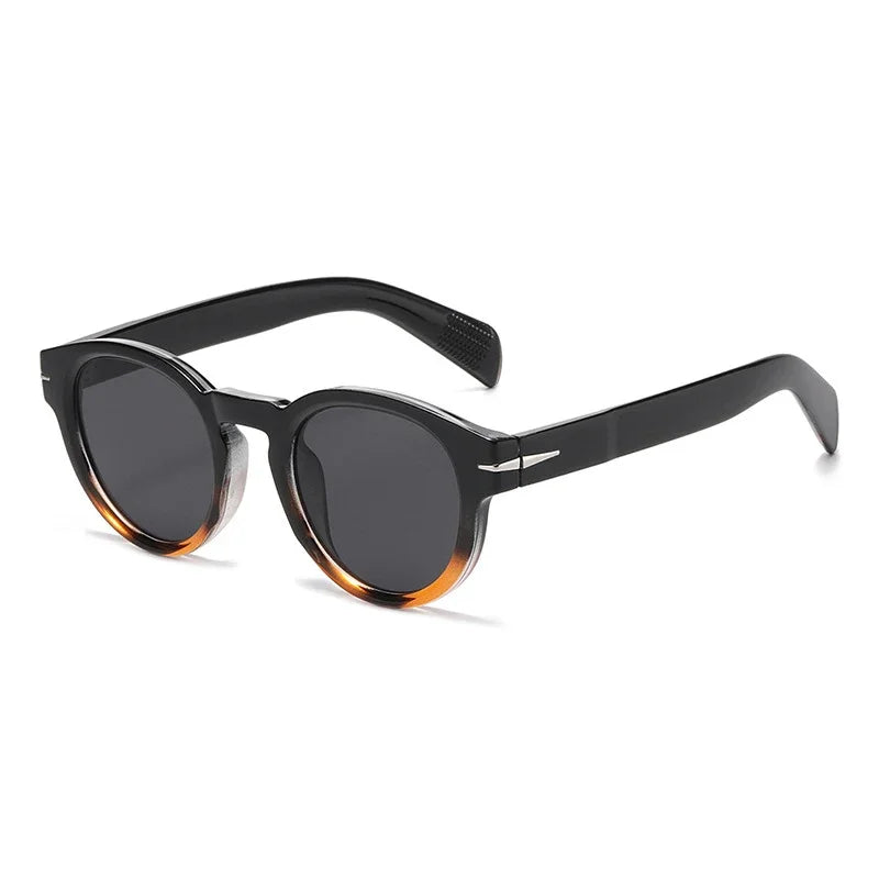 JNPCXI New Retro Round Punk Men Sunglasses Fashion Brand Designer Women Rivets Sun Glasses Shades UV400