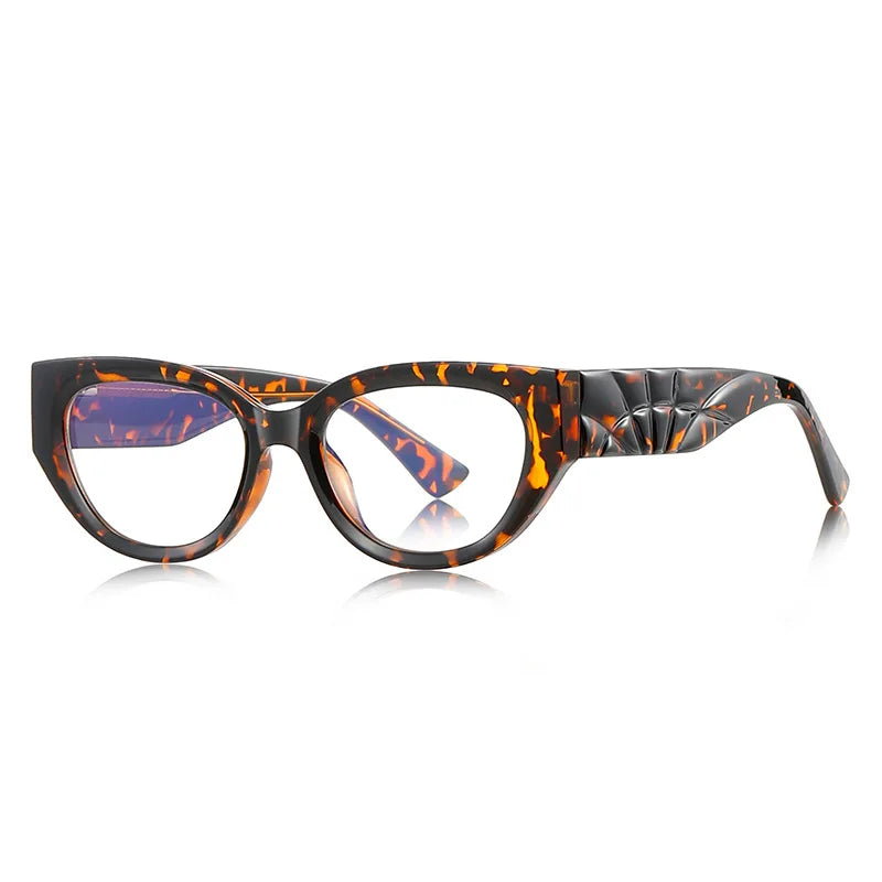JNPCXI Men and Women Anti Blue Glasses Classic Cat Eye Glasses Myopia Prescritption Computer Eyewear
