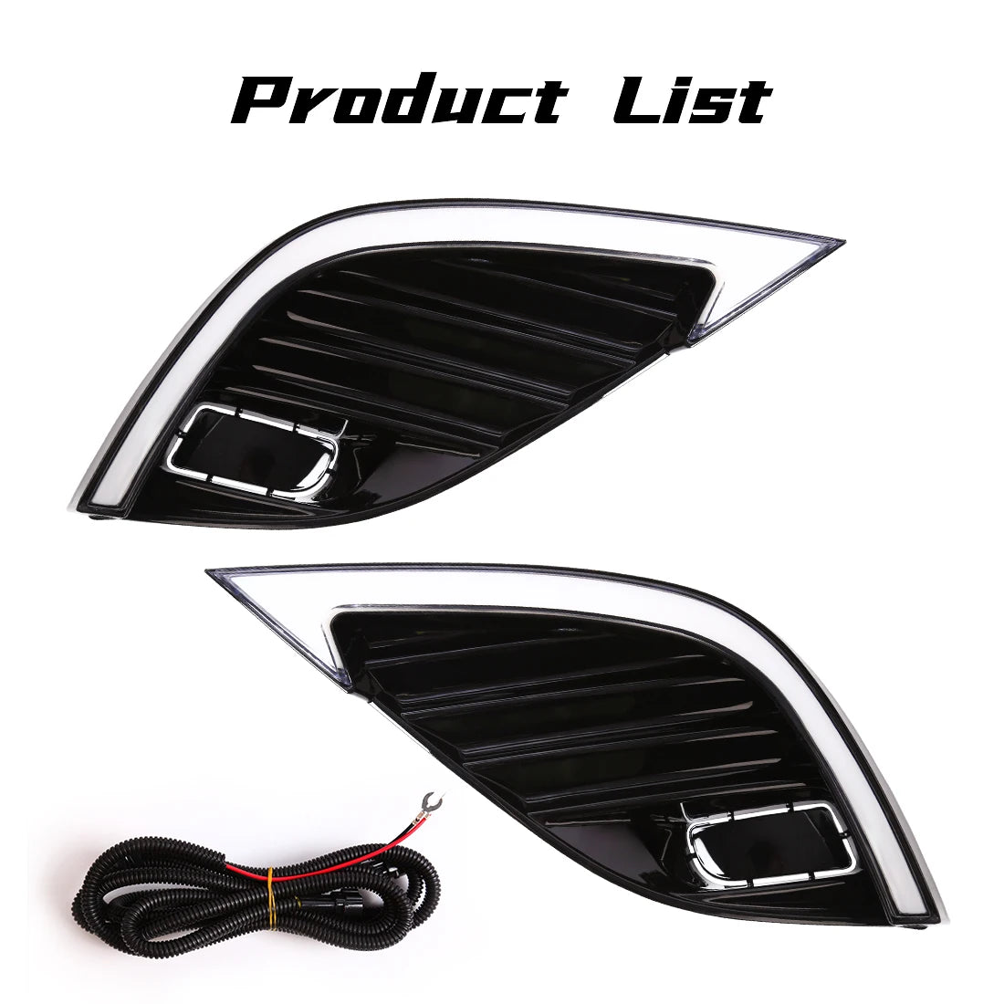 For Toyota Camry SE XSE 2018 2019 2020 8th DRL Fog Lamps LED Daytime Running Lights Front Bumper Daylights Turn Signal Lamps 12V